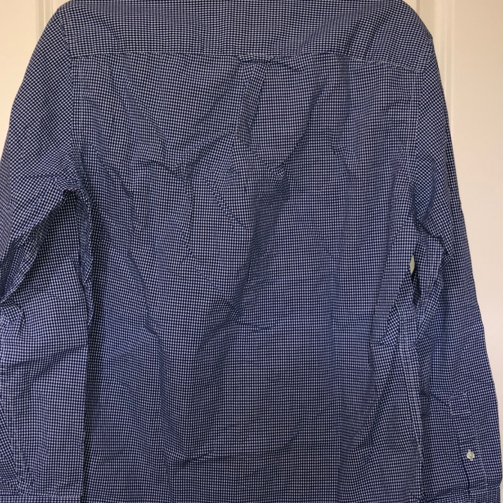 Aeo Blue Gingham Button Down - image 7